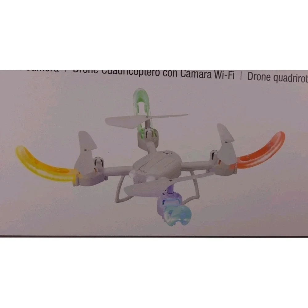 X-35 Firefly Quadcopter White Drone Wi-Fi Camera &‎ LED Lights DRWL335W